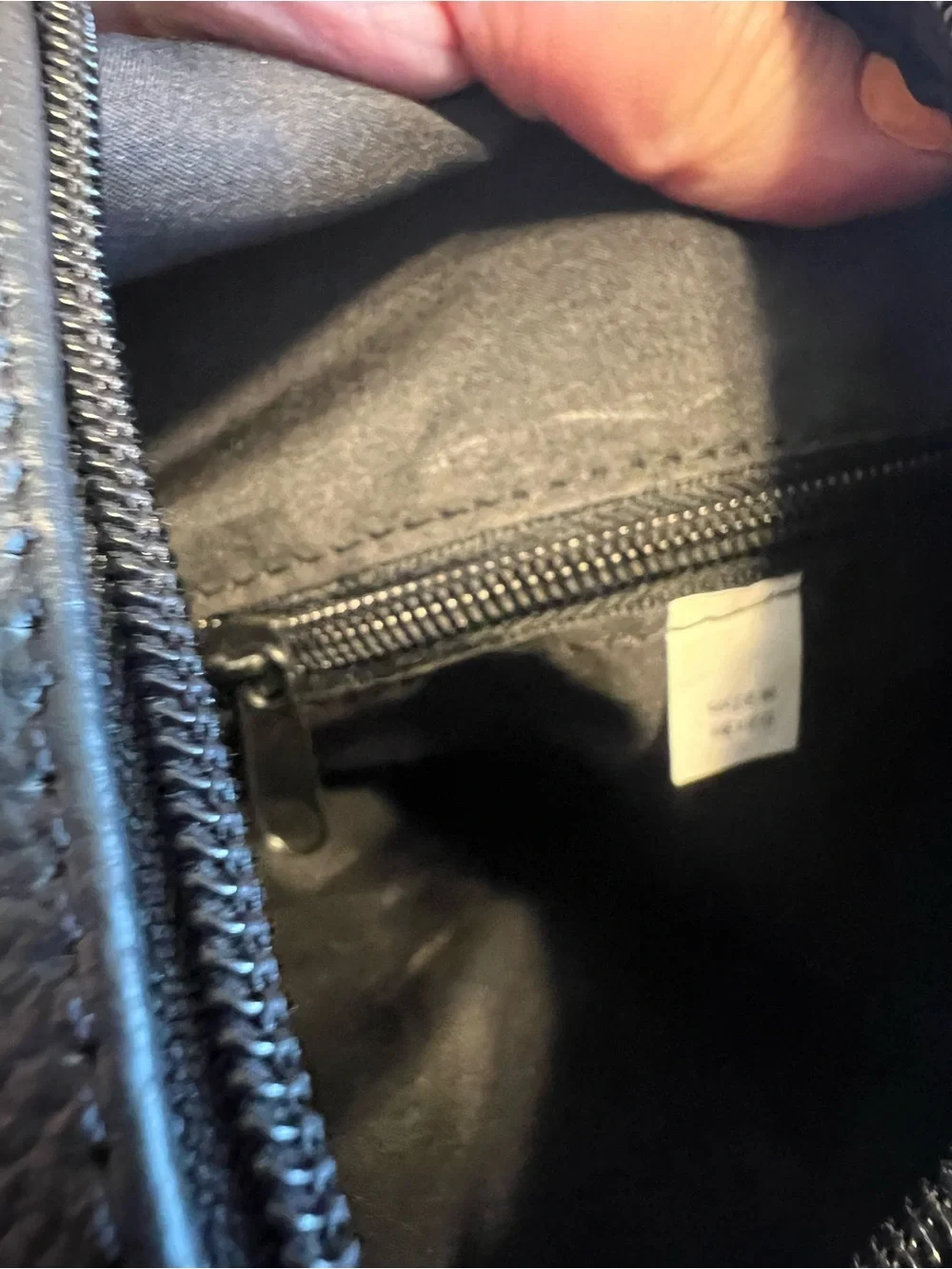 Black Vegan Leather Crossbody Cargo Messenger Bag - Unbranded
